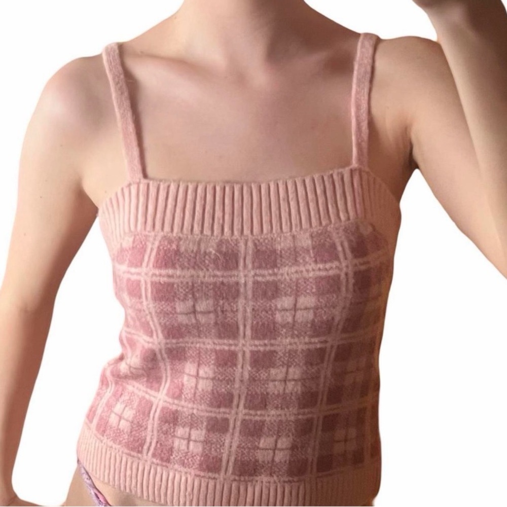 525 Brooklyn Pink Plaid Tank Top NWT